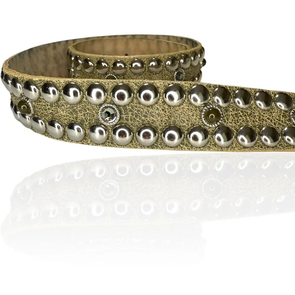 Leatherock Belt L 36 Stone Accented Large‎ Buckle Fully Studded Vintage Western